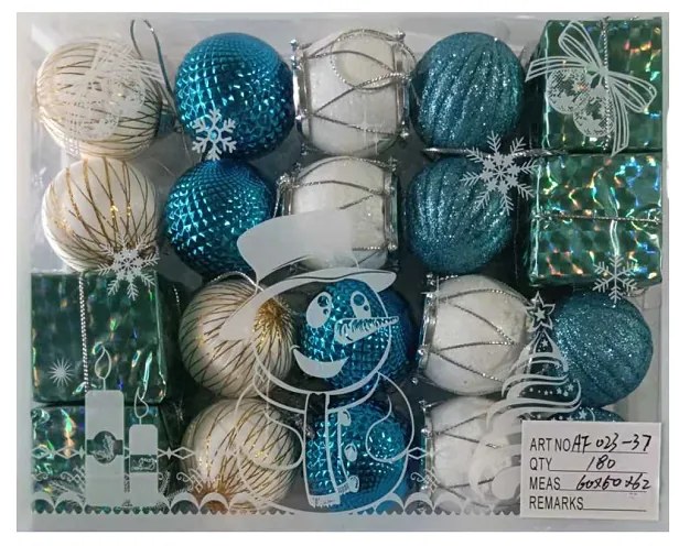 Σετ Χριστουγεννιάτικα στολίδια - 4cm - 20pcs - 023377-023377