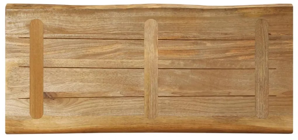 vidaXL Επιφάνεια Τραπεζιού 100x40x2,5 εκ. Live Edge Μασίφ Ξύλο Μάνγκο