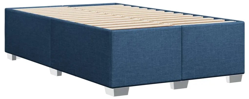 vidaXL Πλαίσιο κρεβατιού χωρίς στρώμα μπλε 120x200cm ύφασμα
