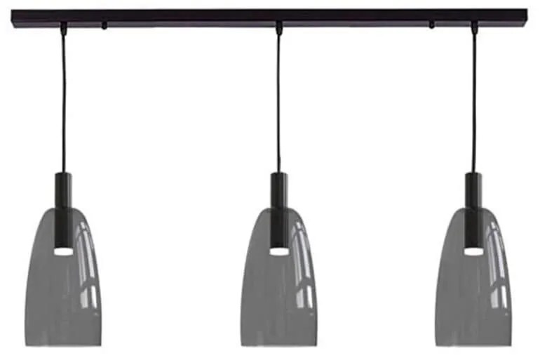 Φωτιστικό Οροφής - Ράγα Led 1970 3x5W 3000K 90Lm Grey-Black Aluminium, Glass