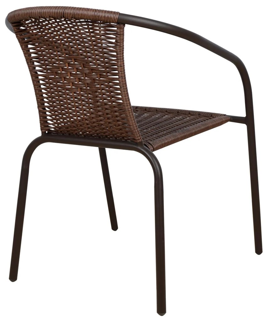 Καρέκλα - Πολυθρόνα CAMEL C5015.02 Μεταλλική Καφέ με Wicker 48x48-53x72 εκ. 48x53x72 εκ.