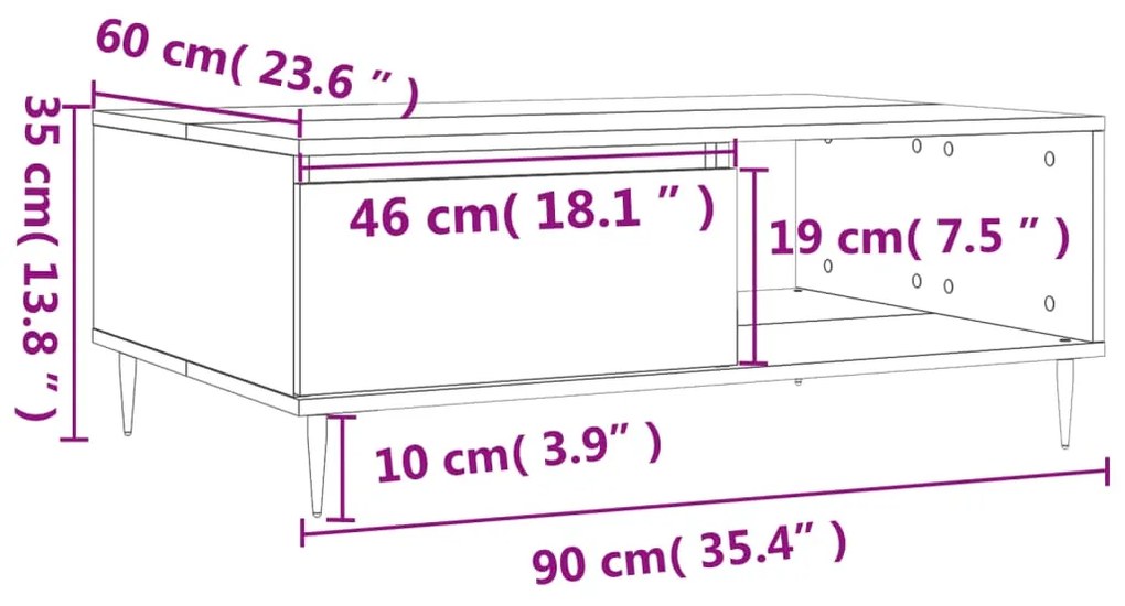 ΤΡΑΠΕΖΑΚΙ ΣΑΛΟΝΙΟΥ ΚΑΠΝΙΣΤΗ ΔΡΥΣ 90X60X35ΕΚ. ΕΠΕΞΕΡΓΑΣΜ. ΞΥΛΟ 827057