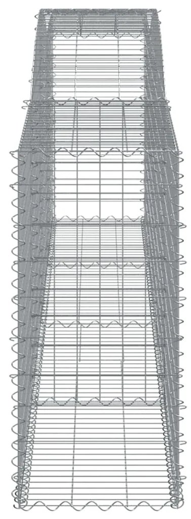 vidaXL Συρματοκιβώτια Τοξωτά 5 τεμ. 400x50x100/120 εκ. Γαλβαν. Ατσάλι