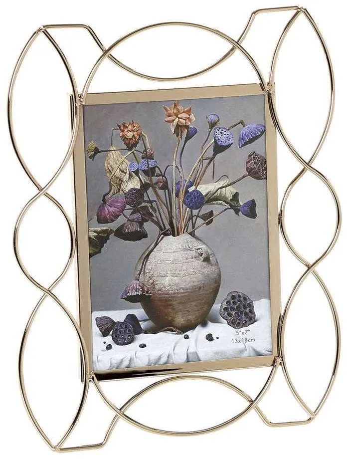 Κορνίζα Πλέγμα FAM212 15x20cm Gold Espiel Μέταλλο