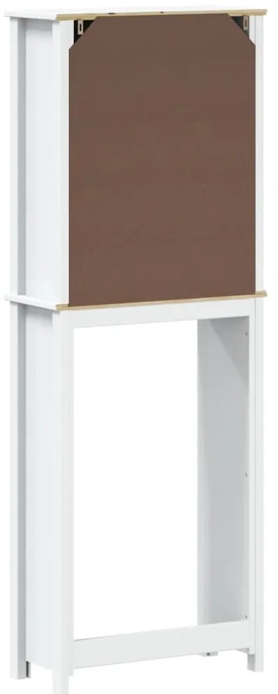 vidaXL Ντουλάπι Τουαλέτας BERG Λευκό 60 x 27 x 164,5 εκ. Μασίφ Ξύλο