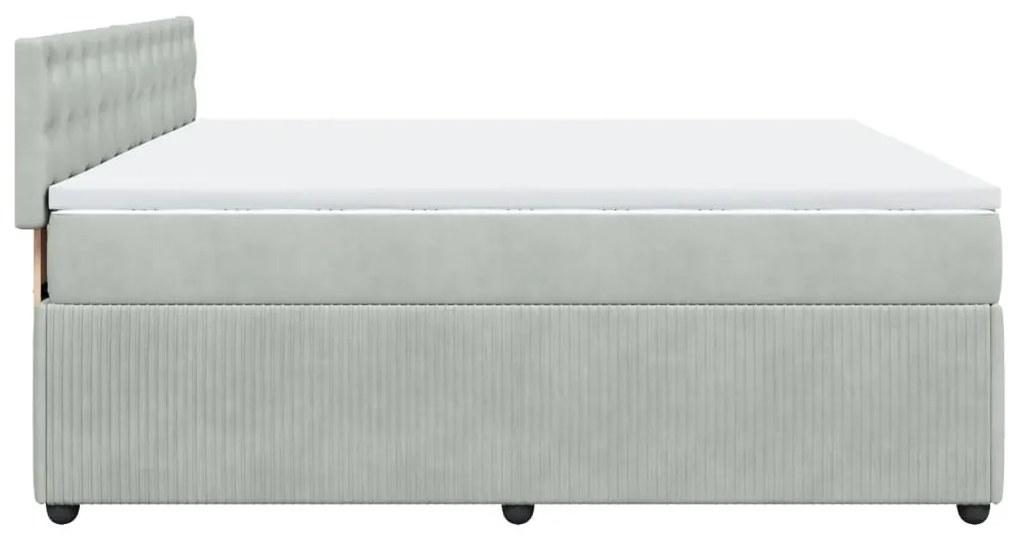 ΚΡΕΒΑΤΙ BOXSPRING ΜΕ ΣΤΡΩΜΑ ΑΝΟΙΧΤΟ ΓΚΡΙ 180X200 ΕΚ. ΒΕΛΟΥΔΙΝΟ 3287818