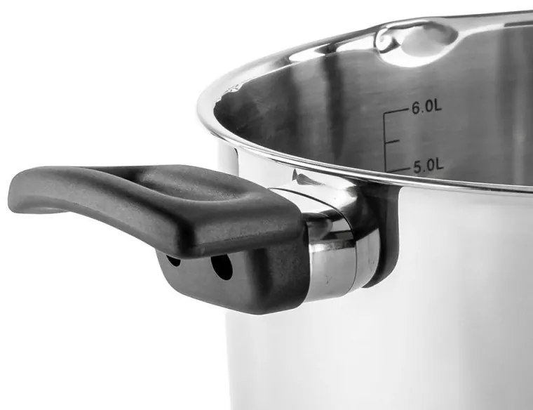 Κατσαρόλα Luigi Ferrero Sophia FR-3406, 26x14 cm, 7 l, Ατσάλι 18/10, Γυάλινο καπάκι, Επαγωγή, Inox