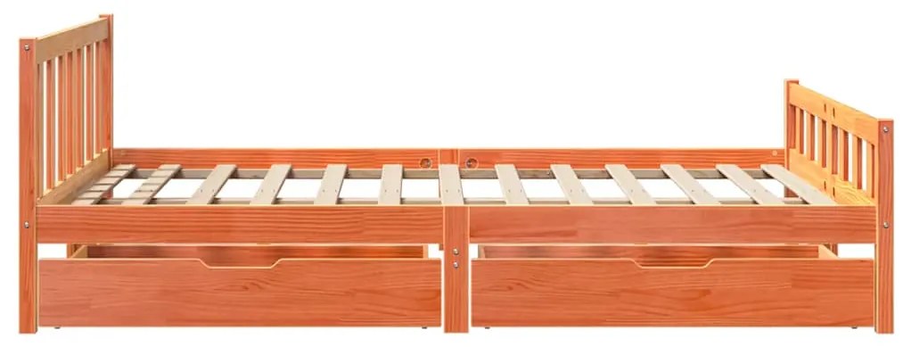 vidaXL Σκελετός Κρεβ. Χωρίς Στρώμα Καφέ Κεριού 150x200 εκ Μασίφ Πεύκο