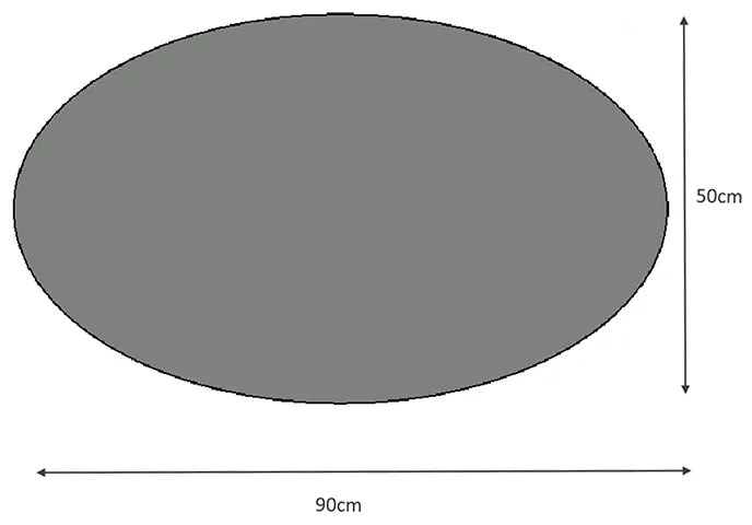 Καθρέφτης τοίχου Vista Megapap χρώμα λευκό 90x50x2,2εκ.