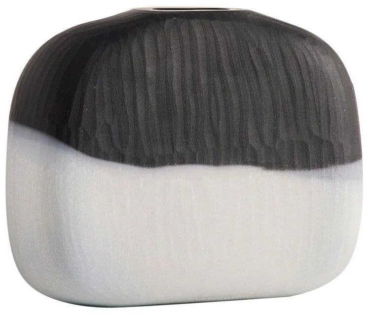 Βάζο Γυάλινο Vase 248 27x9x22cm White-Black Kentia Γυαλί