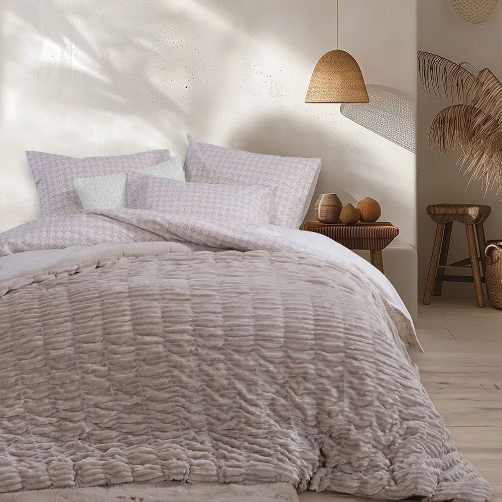 Κουβερτοπάπλωμα Compose Greige Nef-Nef Homeware Μονό 160x220cm Πολυέστερ