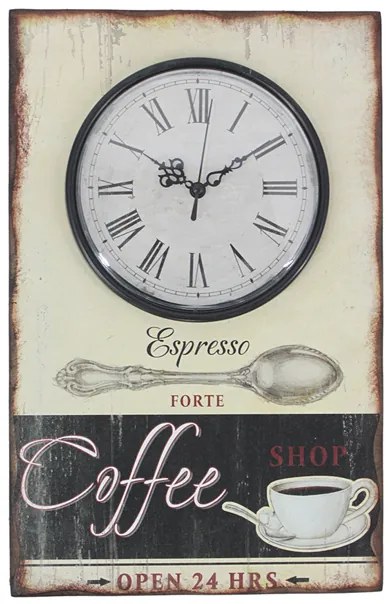 MarHome ΞΥΛΙΝΟ ΔΙΑΚΟΣΜΗΤΙΚΟ ΩΡΟΛΟΪ/ΤΖΑΜΙ - COFFEE 23x36cm 8/KIB 15-00-15736