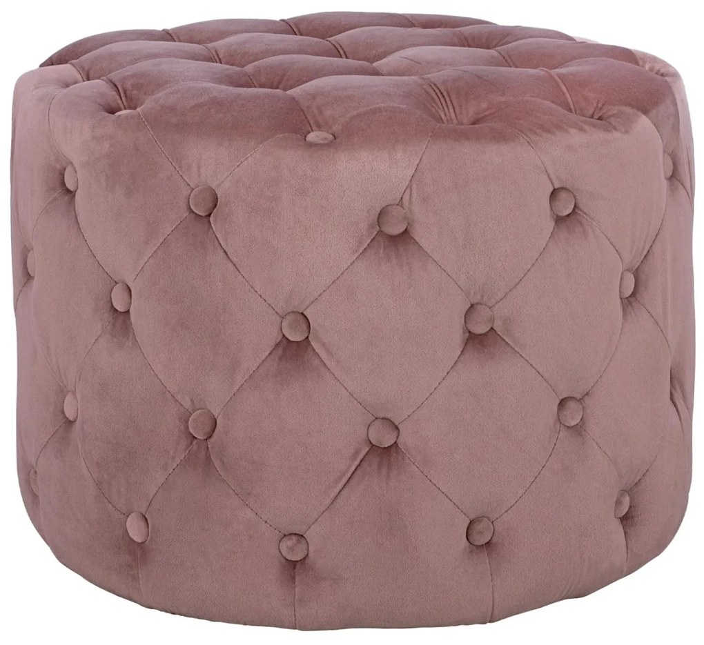 Σκαμπό KASSIE τύπου CHESTERFIELD Βελούδο Σάπιο μήλο Φ60x43Υ εκ. 60x60x43 εκ.