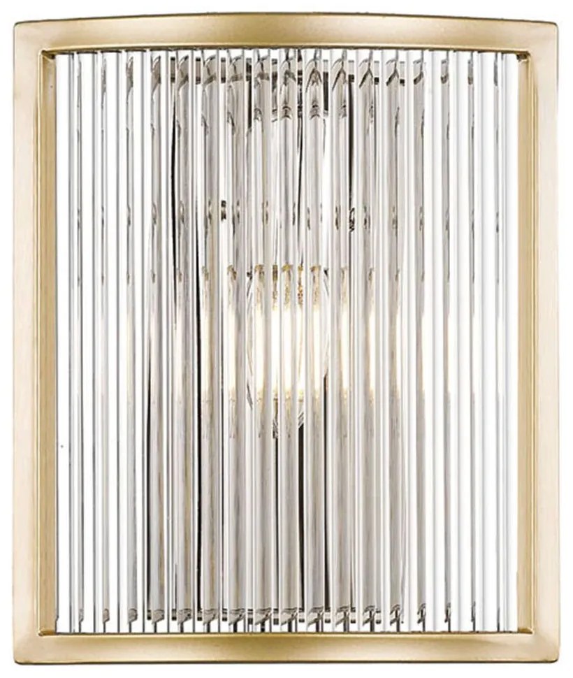 Φωτιστικό Τοίχου - Απλίκα Karolina 4258700 E14 Clear-Gold Viokef Metal, Glass