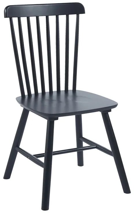 Intrahome Καρέκλα Melia Intrahome rubberwood σε μαύρη απόχρωση 45x51x87εκ | SKU: INTRAPA-239111145