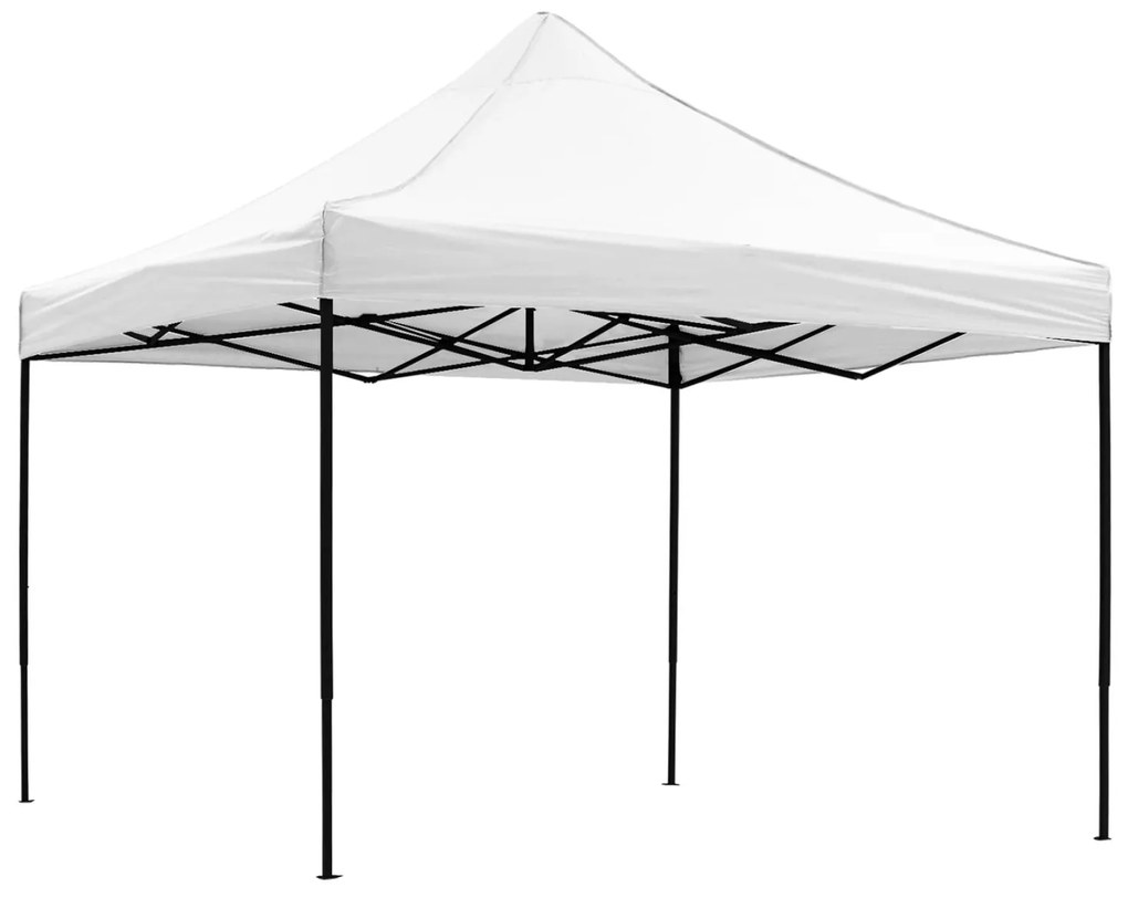 GAZEBO MATTHEW  FOLDABLE-METAL BLACK FRAME-WHITE SHADE 3X3m