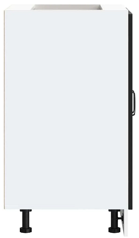 vidaXL Ντουλάπι βάσης νεροχύτη Kalmar Μαύρο 60x46x81,5 εκ. Επεξ. Ξύλο