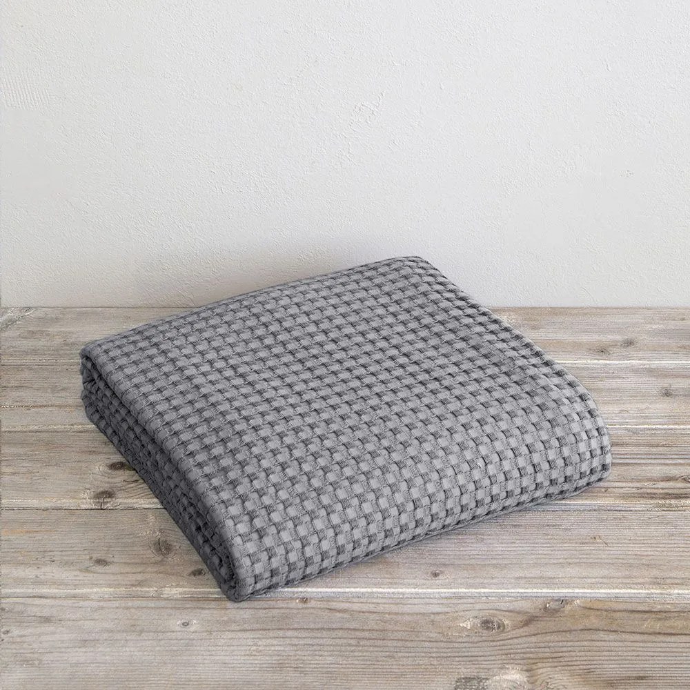 Κουβέρτα Comfy Medium Grey Nima Queen Size 220x240cm 100% Βαμβάκι