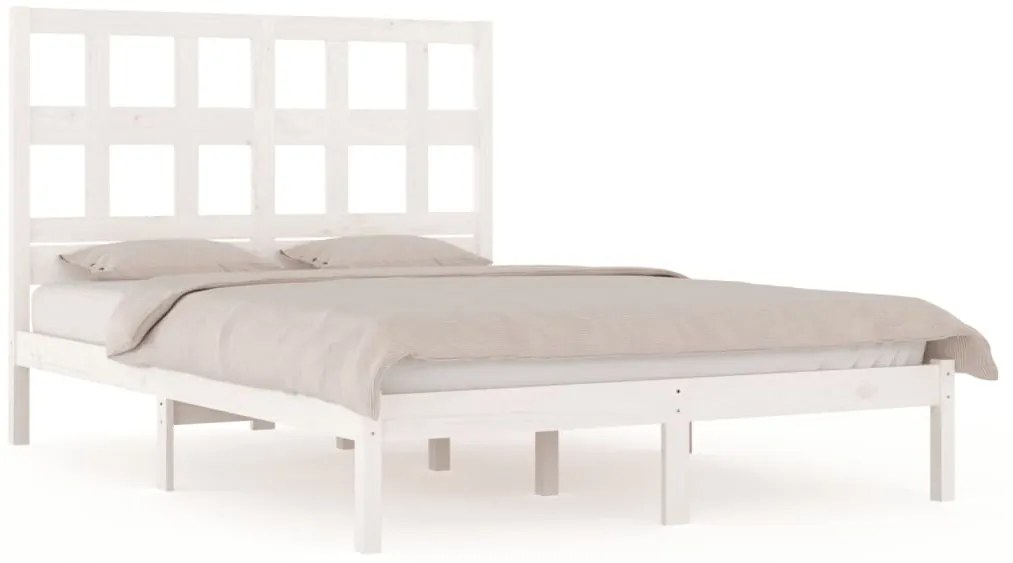 vidaXL Σκελετός Κρεβ. Χωρίς Στρώμα Λευκό 120x190 εκ Μασίφ Πεύκο
