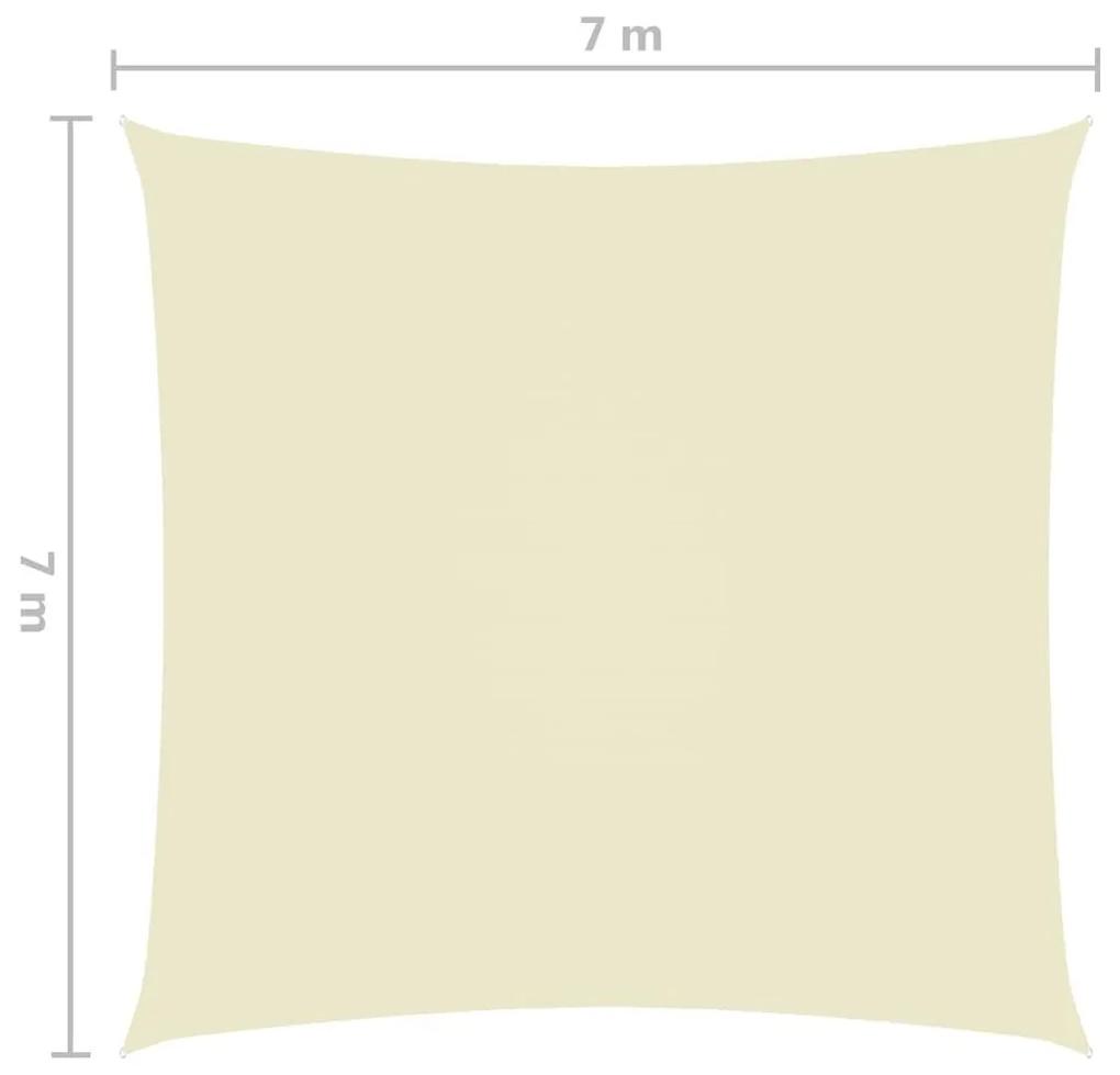 Πανί Σκίασης Τετράγωνο Κρεμ 7 x 7 μ. από Ύφασμα Oxford - Κρεμ