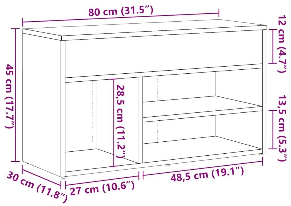 ΠΑΓΚΟΣ ΠΑΠΟΥΤΣΙΩΝ ΤΕΧΝΙΤΗΣ ΔΡΥΣ 80X30X45 ΕΚ. ΕΠΕΞΕΡΓΑΣΜΕΝΟ ΞΥΛΟ 856757