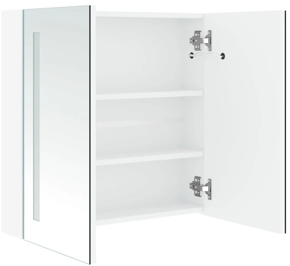 vidaXL Ντουλάπι Μπάνιου με Καθρέφτη και Φωτισμό LED 60 x 14 x 62 εκ.