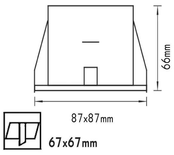 ΣΠΟΤ ΤΕΤΡΑΓΩΝΟ ΓΥΑΛΙ ΠΑΡΑΘΥΡΑΚΙΑ - BS3122NM - BS3122NM