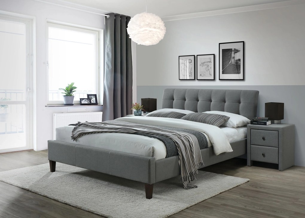 SAMARA 2 bed color: grey DIOMMI V-CH-SAMARA_2-LOZ-POPIEL