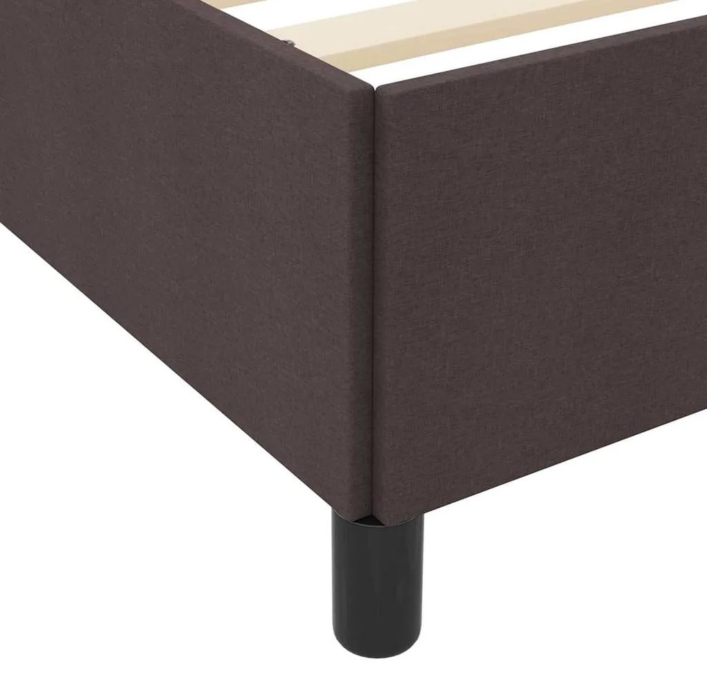 vidaXL Κρεβάτι με ελατήρια Καφέ 80 x 200 cm Ύφασμα, Επεξεργασμένο Ξύλο