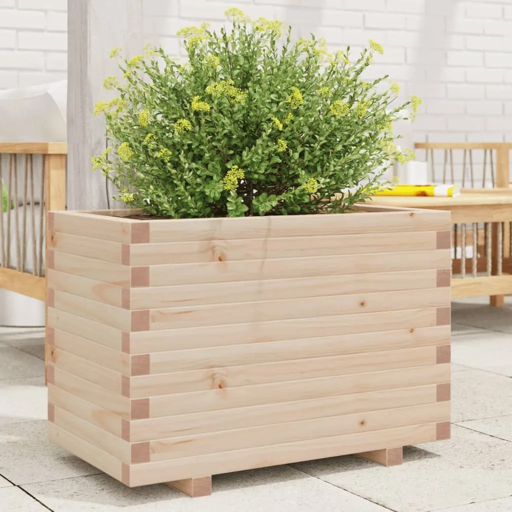vidaXL Ζαρντινιέρα Κήπου 70x40x49,5 εκ από Μασίφ Ξύλο Πεύκου