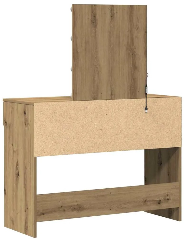 vidaXL Μπουφανάκι artisan δρυς 100 x 40 x 130 εκ Επεξεργασμένο ξύλο