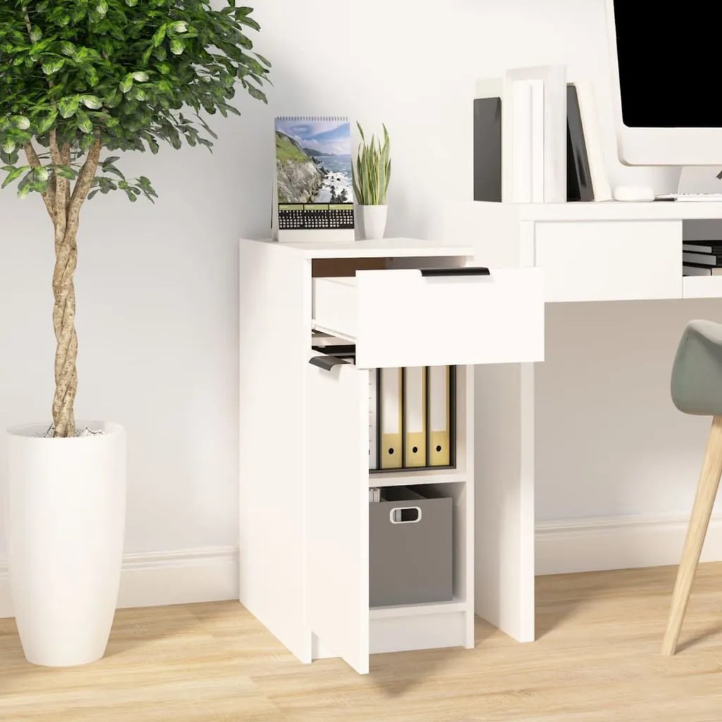 vidaXL Ντουλάπι Γραφείου Λευκό 33,5x50x75 εκ. Επεξεργ. Ξύλο