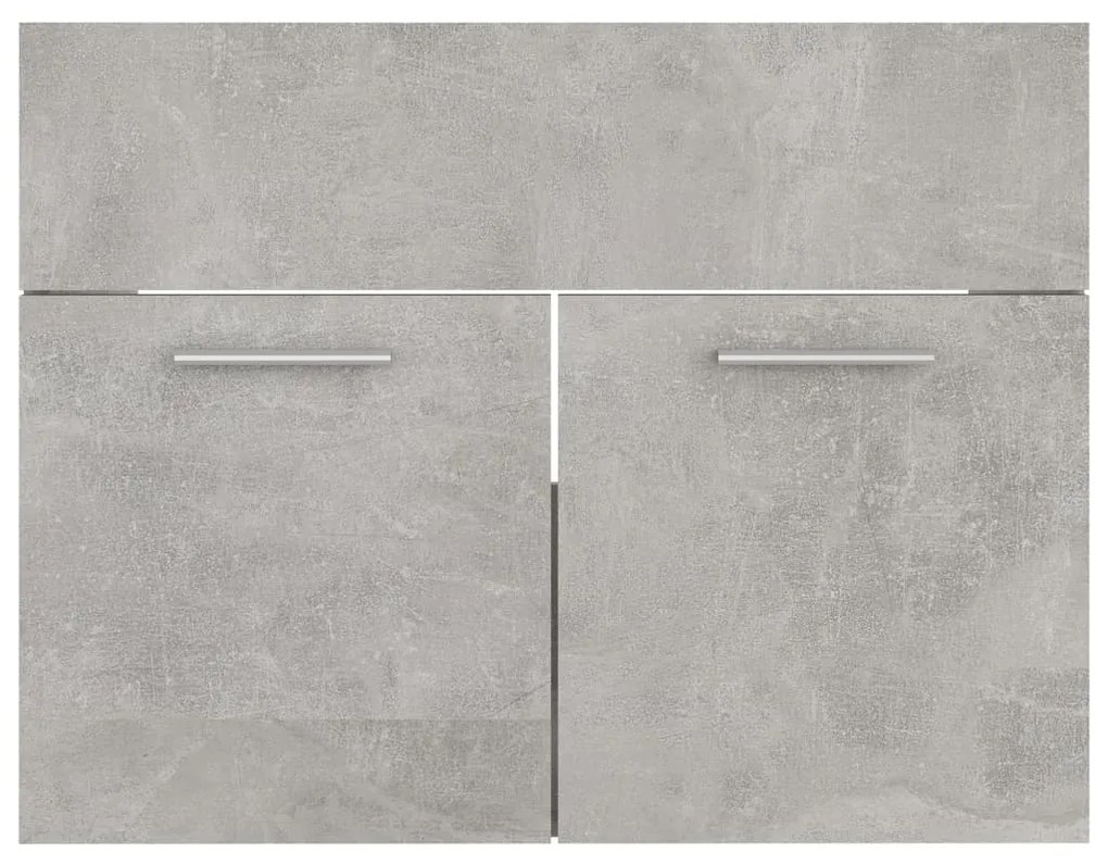 vidaXL Ντουλάπι Νιπτήρα Γκρι Σκυροδέματος 60x38,5x46 εκ. Μοριοσανίδα