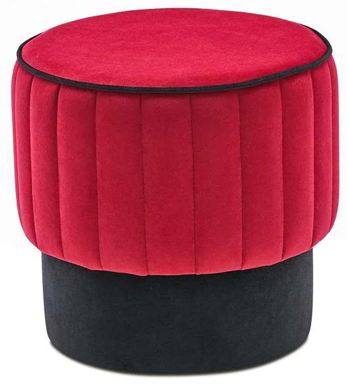 Σκαμπώ Rose Megapap βελούδινο χρώμα κόκκινο 40x40x40εκ.