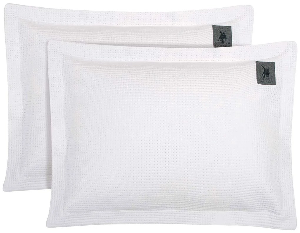 Ζεύγος Μαξιλαροθήκες Καπιτονέ (50x70) Greenwich Polo Club 3494 White