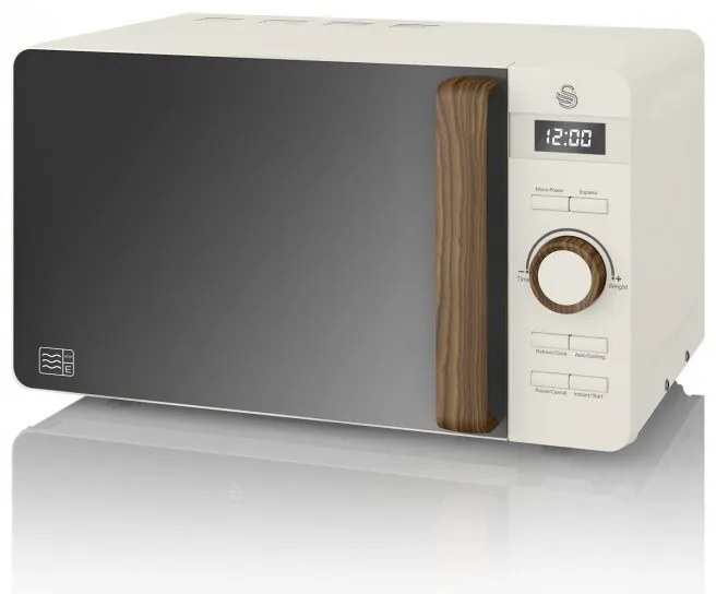 Προϊόν με ανοιχτή συσκευασία: Φούρνος μικροκυμάτων Swan SM22036LWHTN, 20 l, 800W, Split, Timer, Λευκό