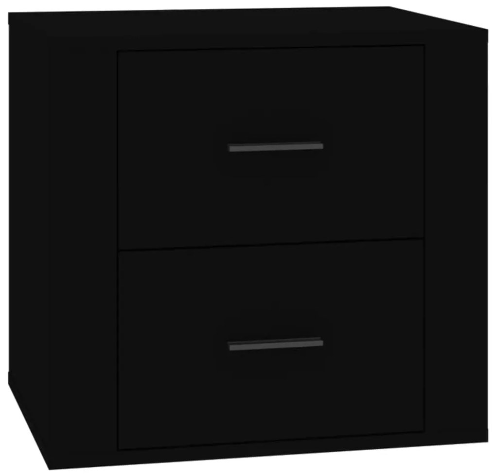 vidaXL Κομοδίνο Μαύρο 50 x 39 x 47 εκ.