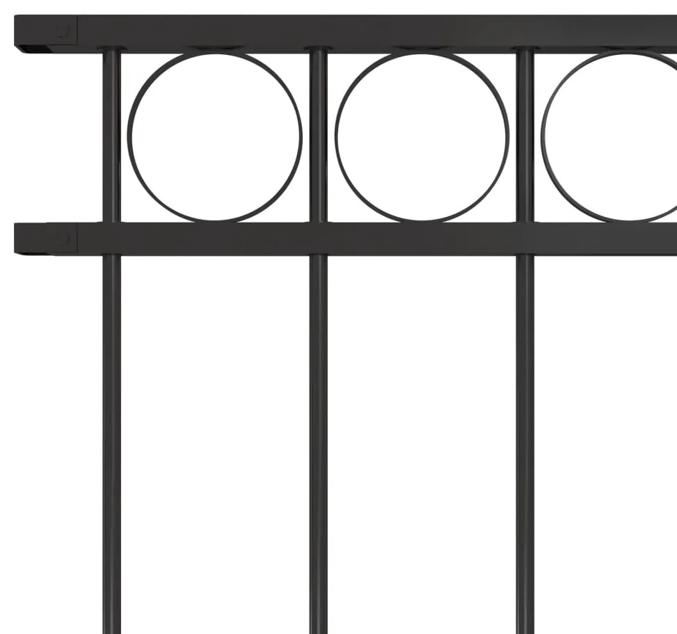 vidaXL Πάνελ Περίφραξης Ατσάλινο Μαύρο 1,7x1,2 μ.