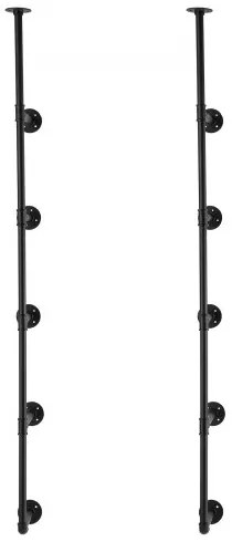 VEVOR Industrial Pipe Shelf 5 Tier 2PCS 9.84in W Wall-Mount Planks NOT Included