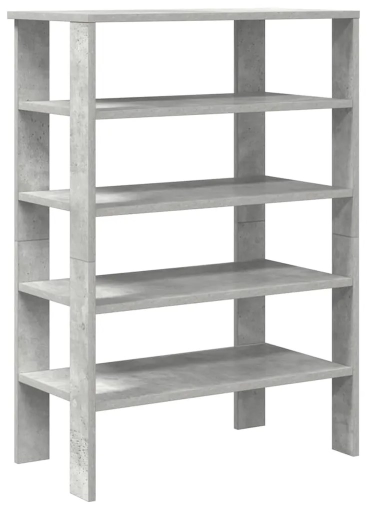 Ράφι παπουτσιών Γκρι μπετόν 61x32x87,5 cm Κατασκευασμένο ξύλο - Γκρι