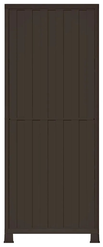 vidaXL Πλαστικό Ντουλάπι 68x39x171,5 εκ με Σχεδιασμό σε Στυλ Ρατάν