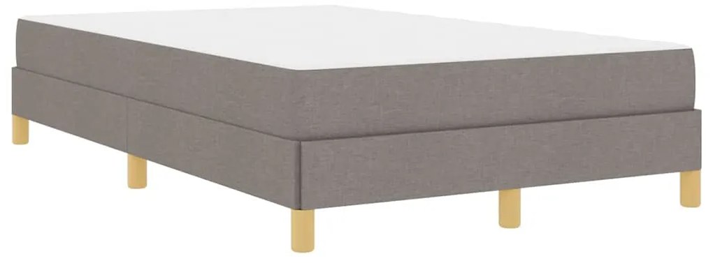 vidaXL Κρεβάτι με ελατήρια με στρώμα Taupe 120 x 200 cm ύφασμα