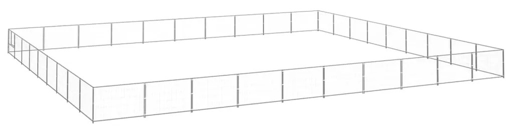 vidaXL Σπιτάκι Σκύλου Ασημί 90 μ² Ατσάλινο