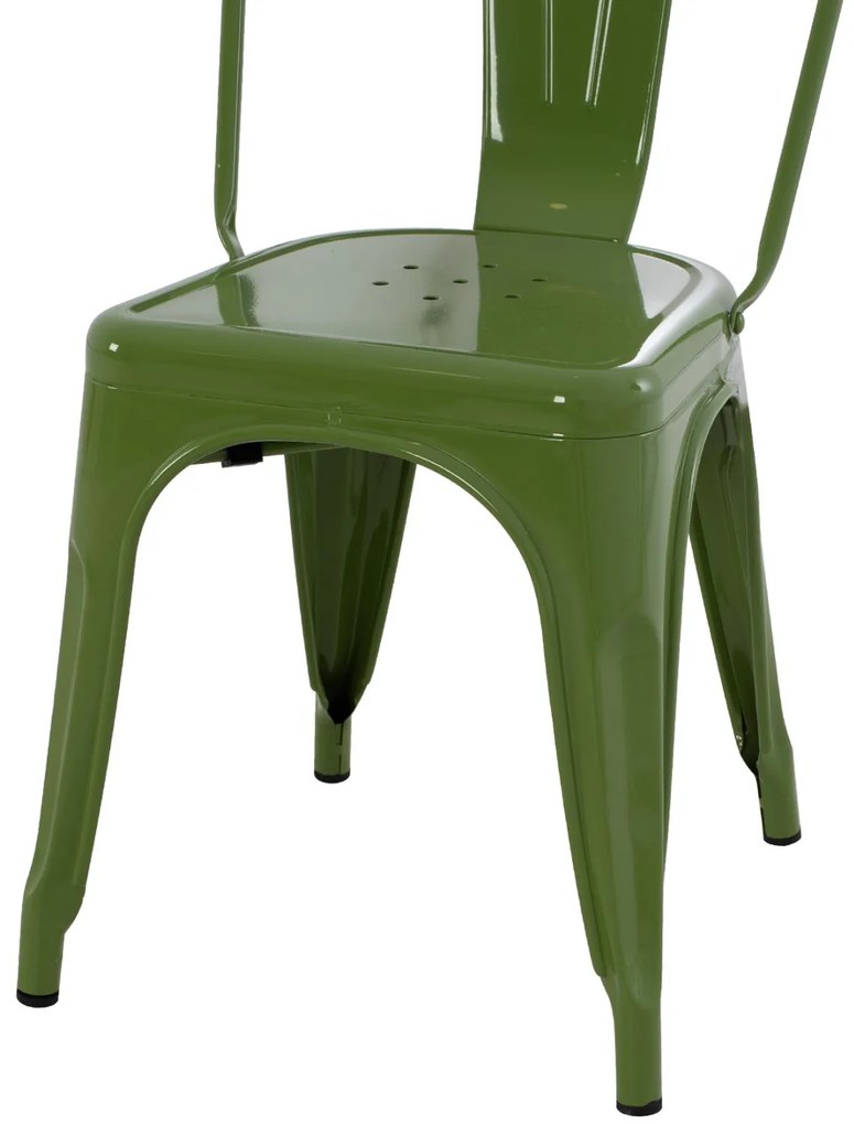 Καρέκλα Μεταλλική Melita-Pro Light Olive Green 44x47x84,5Υ εκ. 44x47x84.5 εκ.