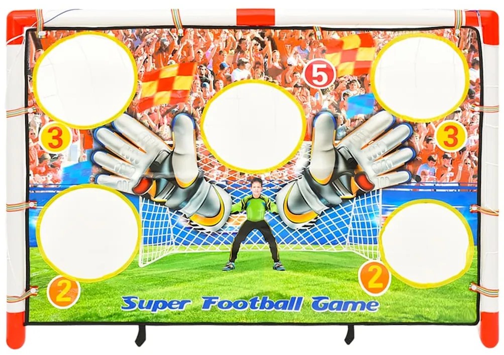 vidaXL Παιδικό Σετ Τέρμα Ποδοσφαίρου με Τοίχο 120 x 51 x 77,5 εκ.