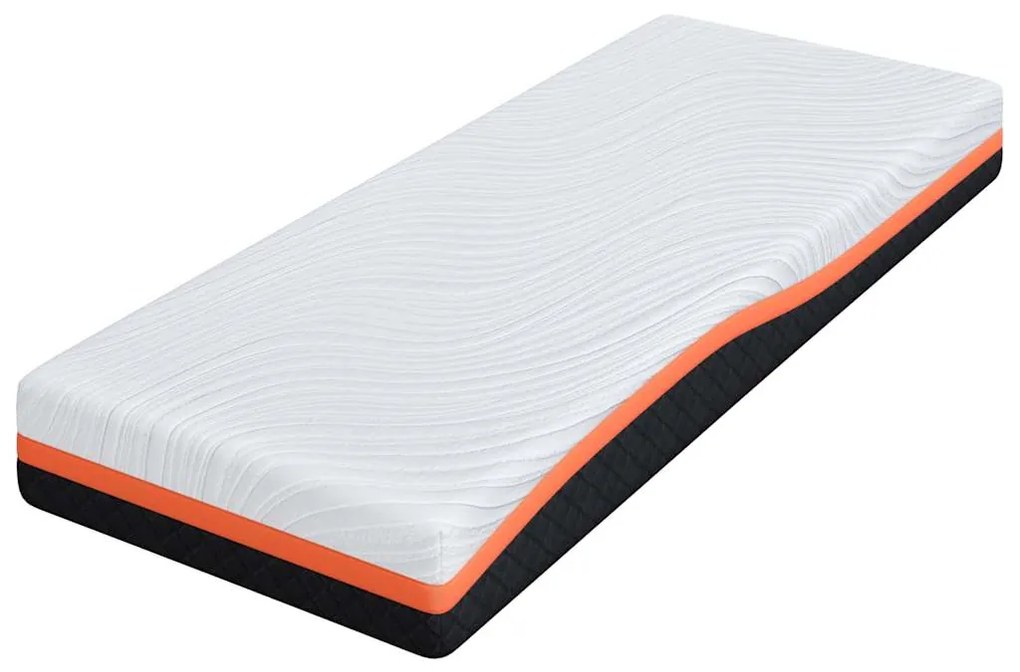 vidaXL Στρώμα Λευκό και Μαύρο 80 x 200 cm Αφρός Εμποτισμένος με Gel