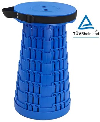POWERTECH πτυσσόμενο καρεκλάκι HUH-0234, αντοχή έως 250kg, 25.5x45cm, μπλε