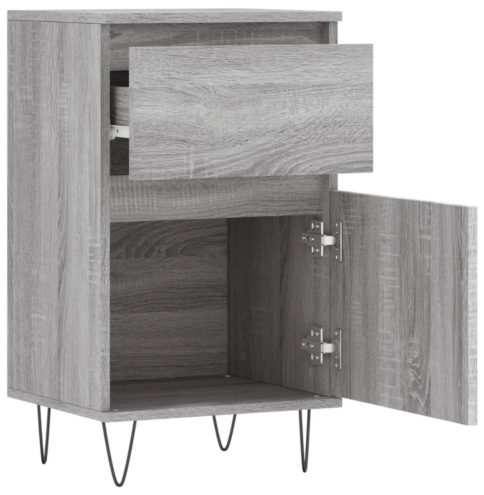 vidaXL Ντουλάπια 2 τεμ. Γκρι Sonoma 40x35x70 εκ. Επεξεργασμένο Ξύλο