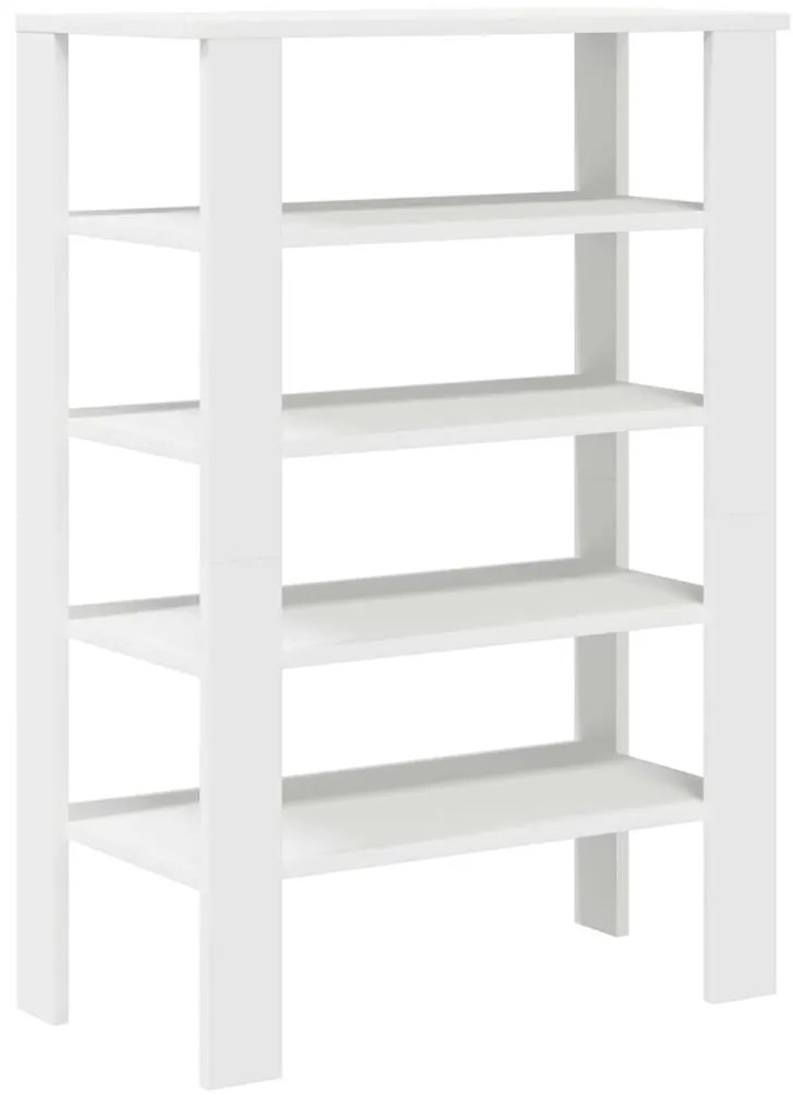 Ράφι παπουτσιών Λευκό 61x32x87,5 cm Κατασκευασμένο ξύλο - Λευκό