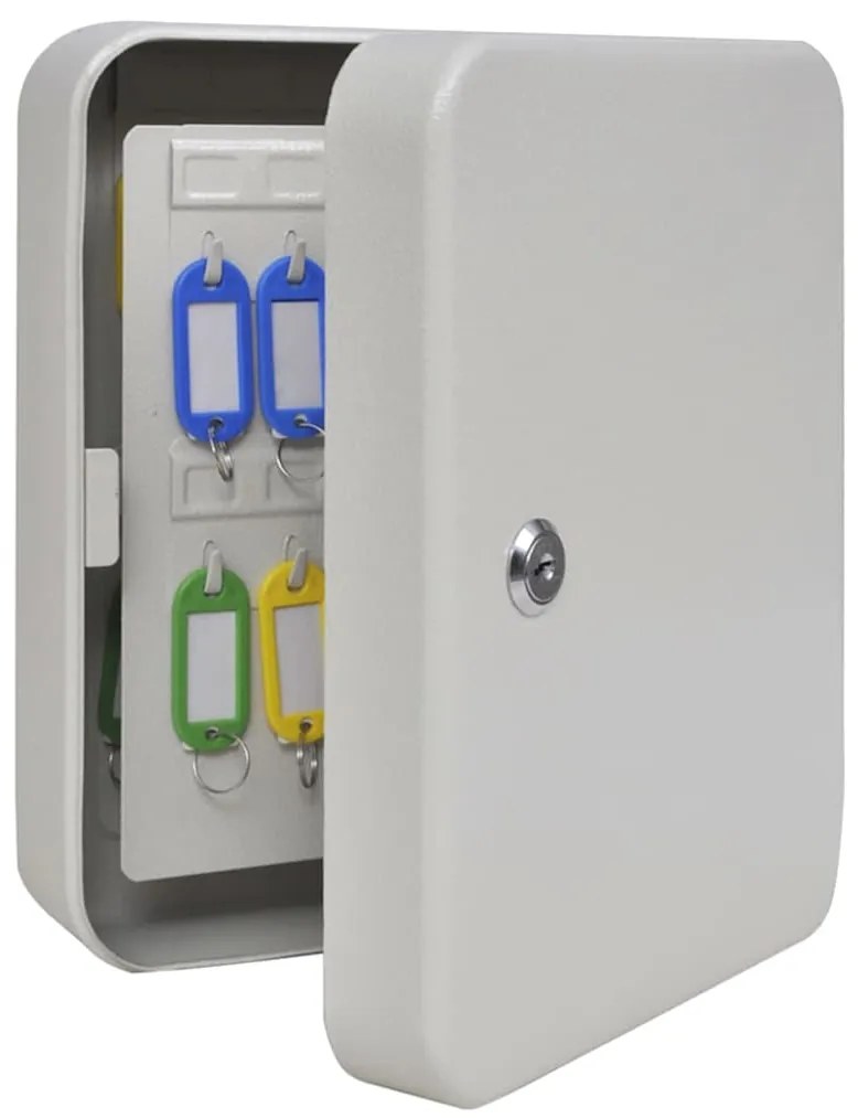 vidaXL Κουτί Κλειδιών Ελεφαντόδοντο 20 x 7,5 x 25 εκ Ατσάλι